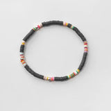 Rainbow Silicone Bangle Ethnic Charm Bracelet for Men and Women