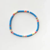 Rainbow Silicone Bangle Ethnic Charm Bracelet for Men and Women