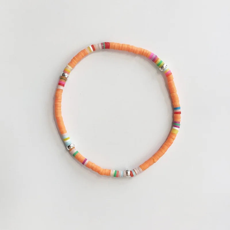 Rainbow Silicone Bangle Ethnic Charm Bracelet for Men and Women