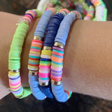 Rainbow Silicone Bangle Ethnic Charm Bracelet for Men and Women