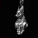 Egyptian Grim Reaper Pendant Stainless Steel Necklace