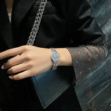 CZ Pendant Bracelet Round Crystal Bangle Female Jewelry
