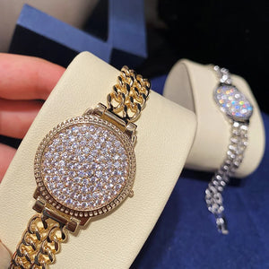 CZ Pendant Bracelet Round Crystal Bangle Female Jewelry