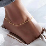 Snake Chain Anklet Women Link Chain Anklet Jewelry Gift