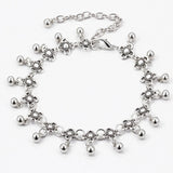 Metal Drop Tassel Hollow-out Carving Retro Anklet Set Bohemian Jewelry Gift