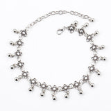 Metal Drop Tassel Hollow-out Carving Retro Anklet Set Bohemian Jewelry Gift