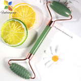 Green Aventurine Stone Double Head Massage Roller for Facial Body Health
