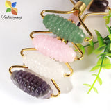 Green Aventurine Stone Double Head Massage Roller for Facial Body Health