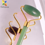 Green Aventurine Stone Double Head Massage Roller for Facial Body Health