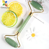 Green Aventurine Stone Double Head Massage Roller for Facial Body Health