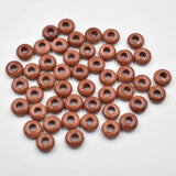 50pcs Natural Stone Round Charms Beads 10mmx5mm for Jewelry Making