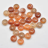 50pcs Natural Stone Round Charms Beads 10mmx5mm for Jewelry Making