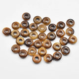 50pcs Natural Stone Round Charms Beads 10mmx5mm for Jewelry Making