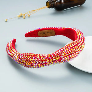 Bling Crystal Sponge Headband Flower Style Hair Accessories