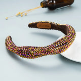 Bling Crystal Sponge Headband Flower Style Hair Accessories