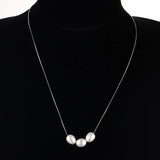 AAA Natural Freshwater Pearl Necklace 9-10mm, 925 Sterling Silver Box Chain