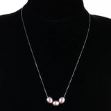 AAA Natural Freshwater Pearl Necklace 9-10mm, 925 Sterling Silver Box Chain