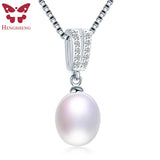 925 Silver Freshwater Cultured Pearl Pendant Necklace, 45cm