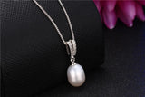 925 Silver Freshwater Cultured Pearl Pendant Necklace, 45cm