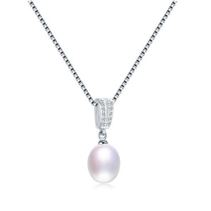 925 Silver Freshwater Cultured Pearl Pendant Necklace, 45cm