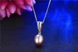 925 Silver Freshwater Cultured Pearl Pendant Necklace, 45cm