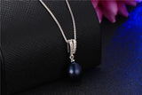 925 Silver Freshwater Cultured Pearl Pendant Necklace, 45cm