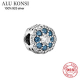 925 Silver Zircon Flower Charm Bracelet for Women