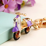 Unicorn Keychain Rhinestone Keys Crystal Motorcy Pendants Jewelry