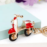 Unicorn Keychain Rhinestone Keys Crystal Motorcy Pendants Jewelry