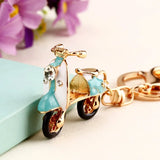 Unicorn Keychain Rhinestone Keys Crystal Motorcy Pendants Jewelry