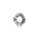 Purple Daisy Charm for Snake Chain Bracelets Sterling Silver Beads 925 Silver