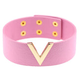 Goth Pink PU Leather Necklaces with Spike Rivet Sexy Collar