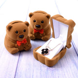 Bear Jewelry Storage Box Cartoon Packaging Ring Earring Box