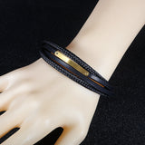Hand-Woven Bangles Men's Leather Bracelet