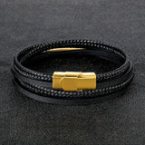 Hand-Woven Bangles Men's Leather Bracelet