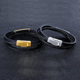 Hand-Woven Bangles Men's Leather Bracelet