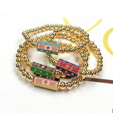 Colorful Evil Eye Prayer Box Bracelet Gift for Women