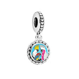 S925 Sterling Silver Australian Bird Pendant Lucky Horseshoe