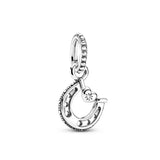 S925 Sterling Silver Australian Bird Pendant Lucky Horseshoe