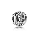S925 Sterling Silver 26 Letter Charm DIY Jewelry for Women