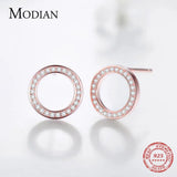 925 Silver Crystal Zircon Stud Earrings Bridal Wedding Jewelry