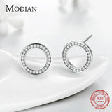 925 Silver Crystal Zircon Stud Earrings Bridal Wedding Jewelry