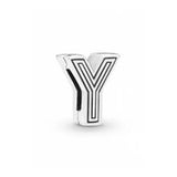 Charming S925 Sterling Silver 26-Letter DIY Pendant Jewelry