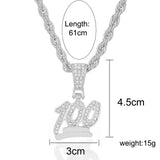 Hip Hop Charm Pendants Rock Iced Out Bling Chains Stainless Steel Necklace