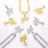 Hip Hop Charm Pendants Rock Iced Out Bling Chains Stainless Steel Necklace