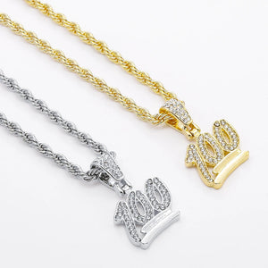 Hip Hop Charm Pendants Rock Iced Out Bling Chains Stainless Steel Necklace