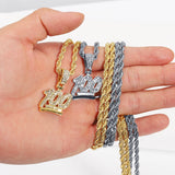 Hip Hop Charm Pendants Rock Iced Out Bling Chains Stainless Steel Necklace