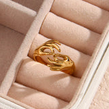 Hiphop Stainless Steel Gesture Rings Creative Jewelry Party Ring