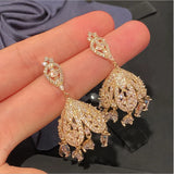 Hollow Lantern Earrings Exaggerated Retro Style