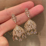 Hollow Lantern Earrings Exaggerated Retro Style